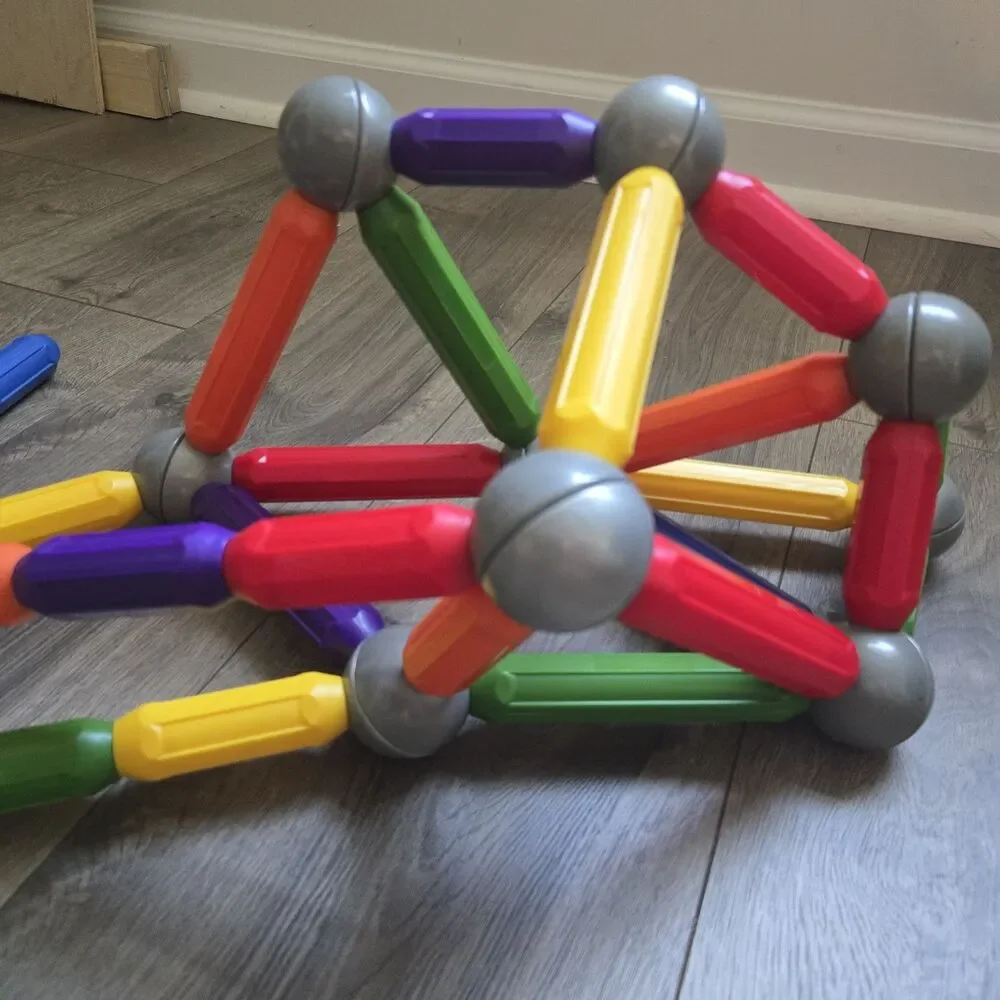 SmartMax Toy Lot 40 Pcs Large STEM Building Rods Bars and Connection Spheres